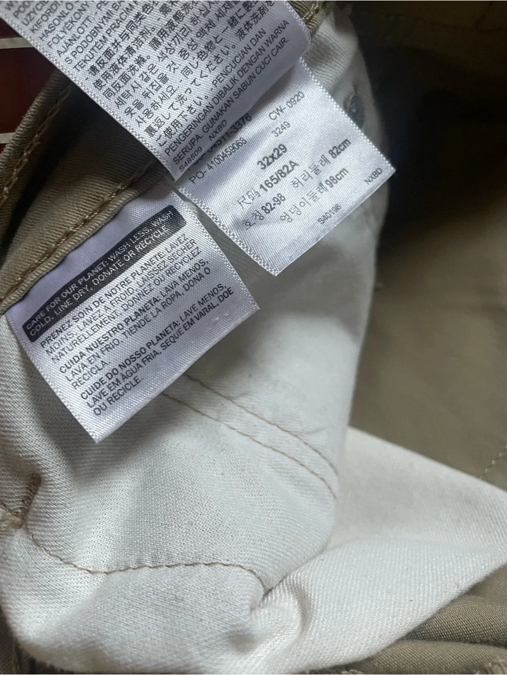 Levi's Slim Chinos in Light Tan